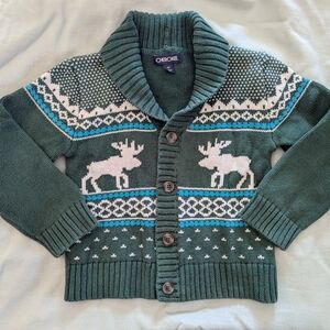 Cherokee Winter Green Moose sweater